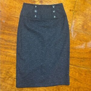 Knee length pencil skirt with Buttons